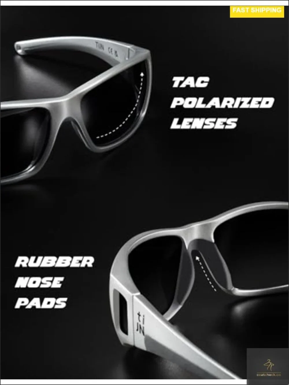 Polarized Sports Sunglasses Lightweight TR90 Wraparound UV400 Protection